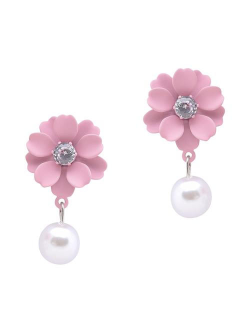 pink metal studs earring - 16841842 - Very Small Image - 1