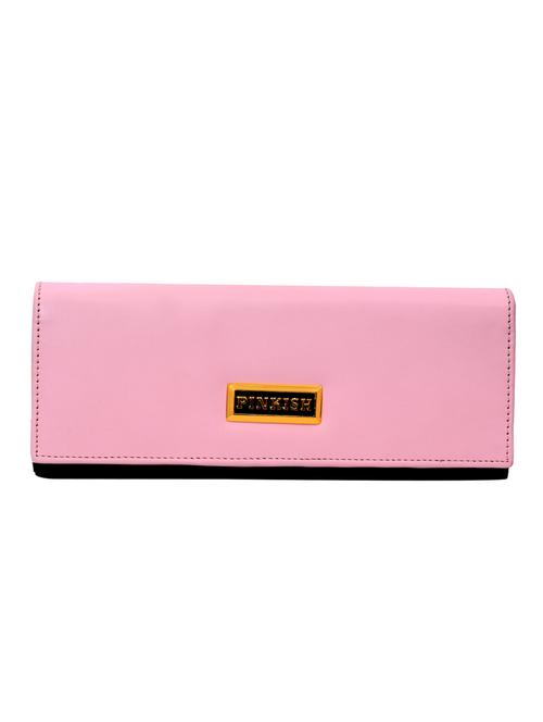 pink leatherette regular clutch - 16842051 - Very Small Image - 1