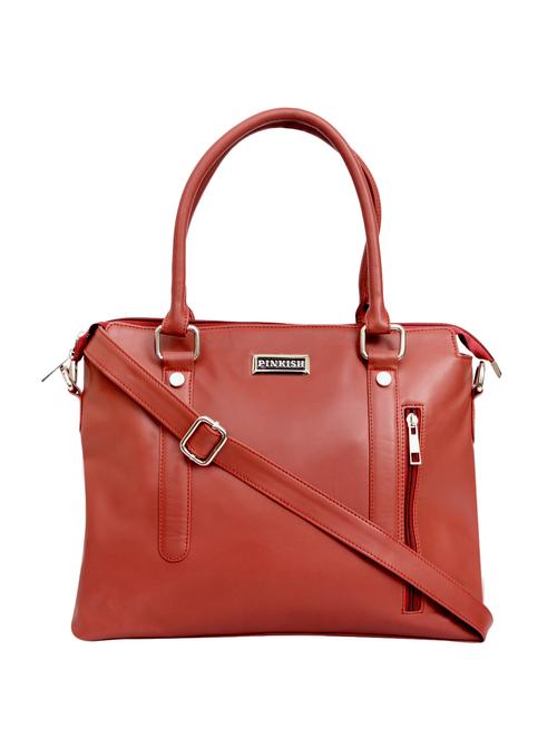 red leatherette regular handbag - 16842062 - Very Small Image - 1