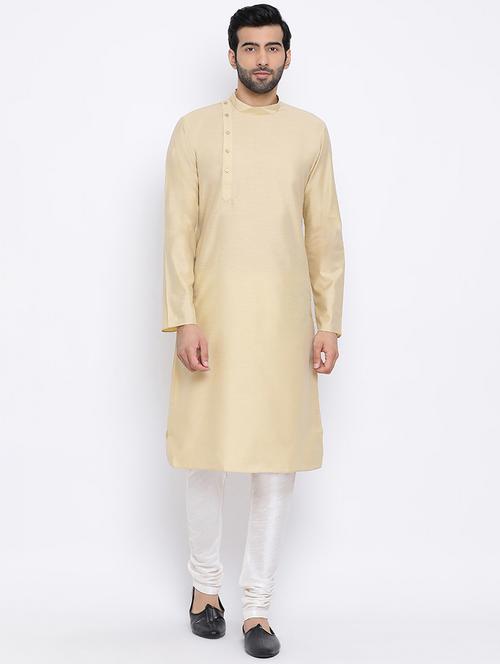 beige solid long kurta - 16843314 - Very Small Image - 1