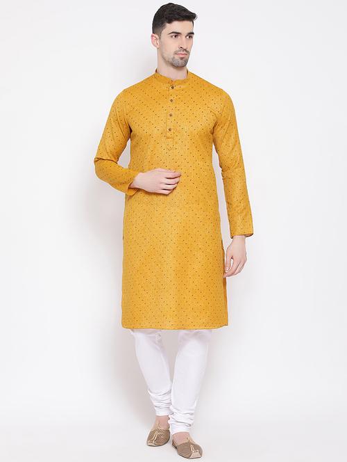 yellow printed long kurta - 16843333 - Very Small Image - 1