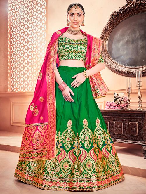 self design panelled lehenga - 16845432 - Very Small Image - 1