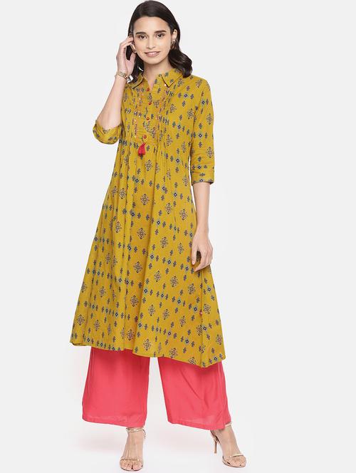 pintucks a-line kurta - 16846296 - Very Small Image - 1