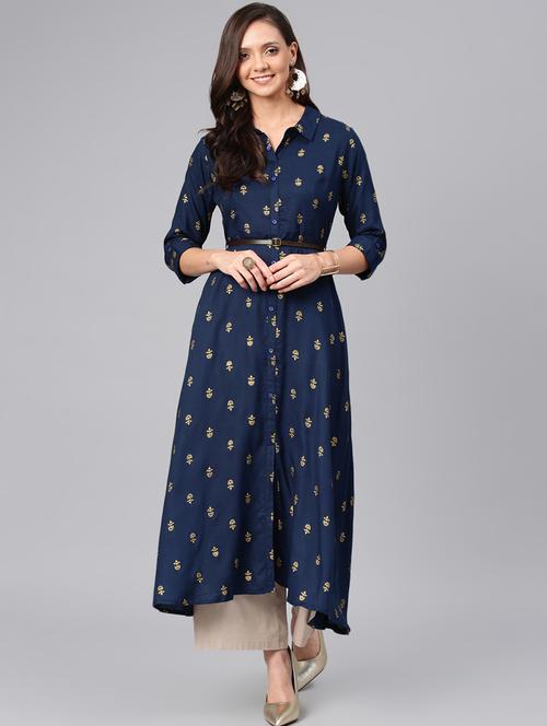 printed a-line kurta - 16846349 - Very Small Image - 1