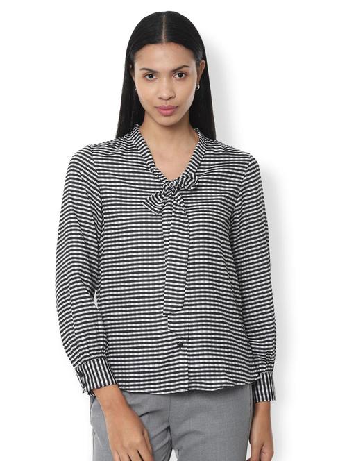 tie neck checkered top  - 16846703 - Very Small Image - 1