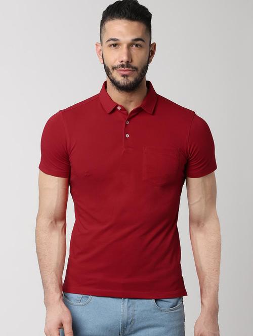 red solid polo t-shirt - 16846780 - Very Small Image - 1