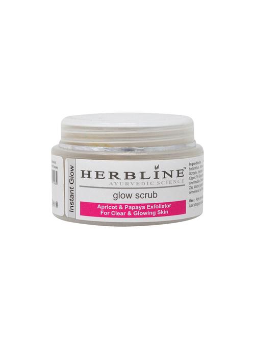 herbline apricot and papaya exfoliator glow scrub for clear skin 50gm - 16847517 - Very Small Image - 1