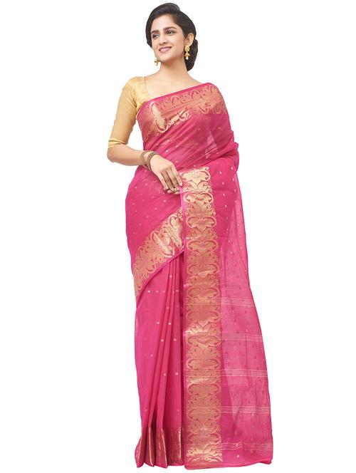 bordered tant saree - 16847728 - Very Small Image - 1