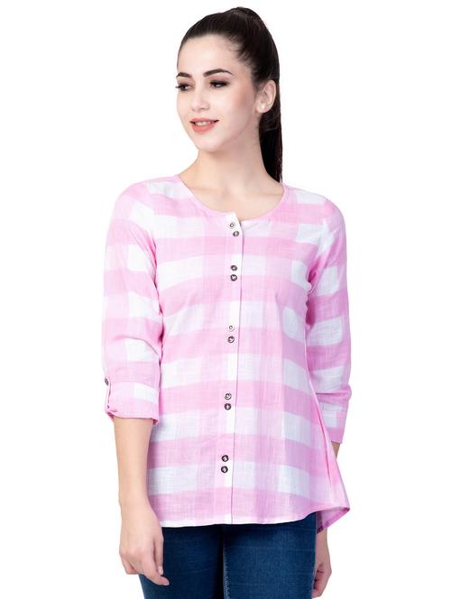 button up checkered top - 16849089 - Very Small Image - 1