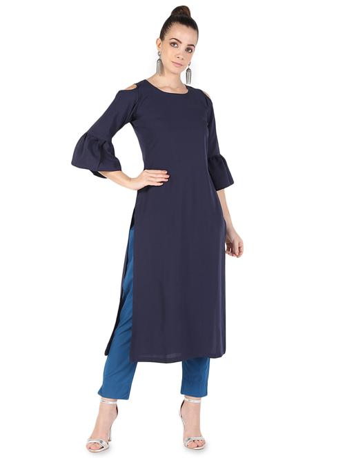 women's straight kurta - 16849237 - Very Small Image - 1