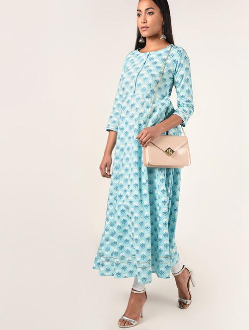 ditsy floral anarkali kurta - 16849779 - Very Small Image - 1