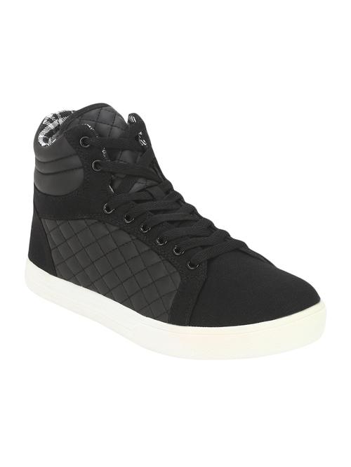 black canvas lace up sneakers - 16850070 - Very Small Image - 1