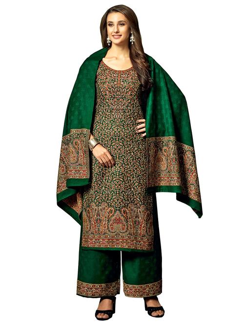 printed palazzo unstitched suit - 16850170 - Very Small Image - 1