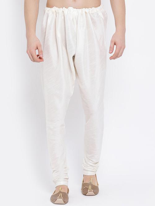 white solid churidar pyjama - 16850432 - Very Small Image - 1