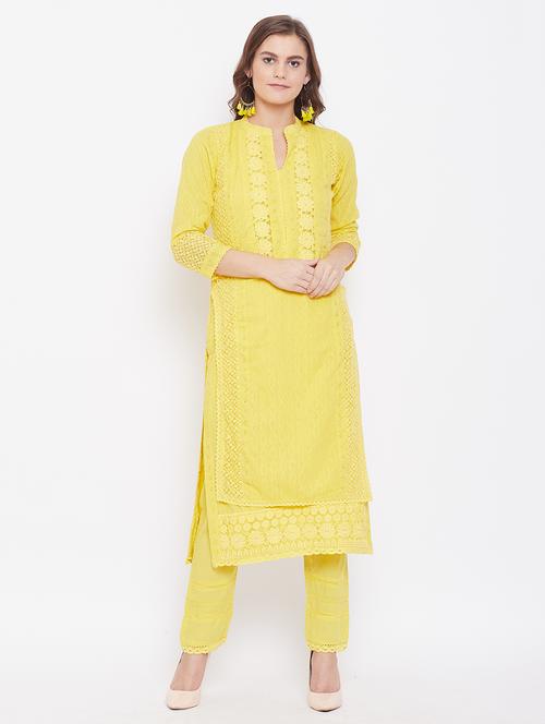 embroidered kurta pant set - 16850888 - Very Small Image - 1