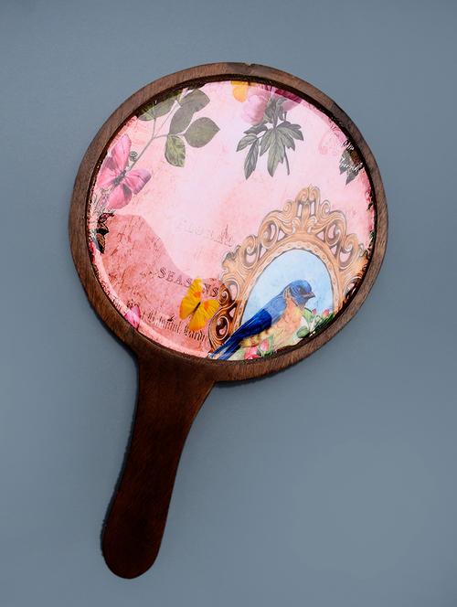  wooden round floral platter - 16851873 - Very Small Image - 1