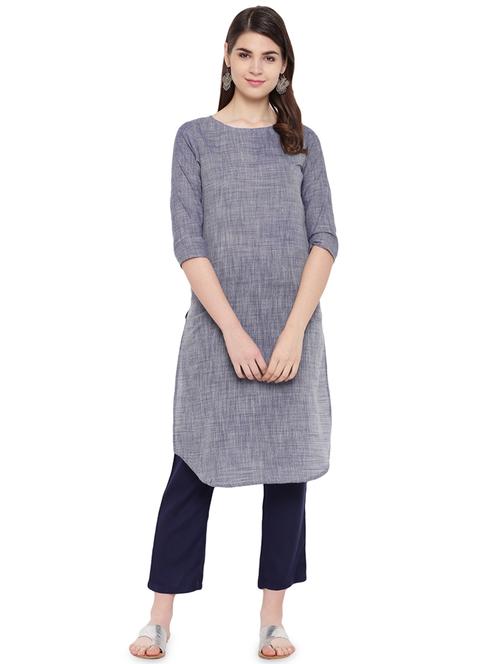 solid kurta pant set - 16852328 - Very Small Image - 1