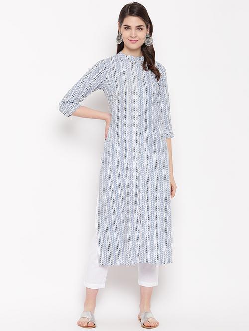printed  straight kurta - 16853333 - Very Small Image - 1