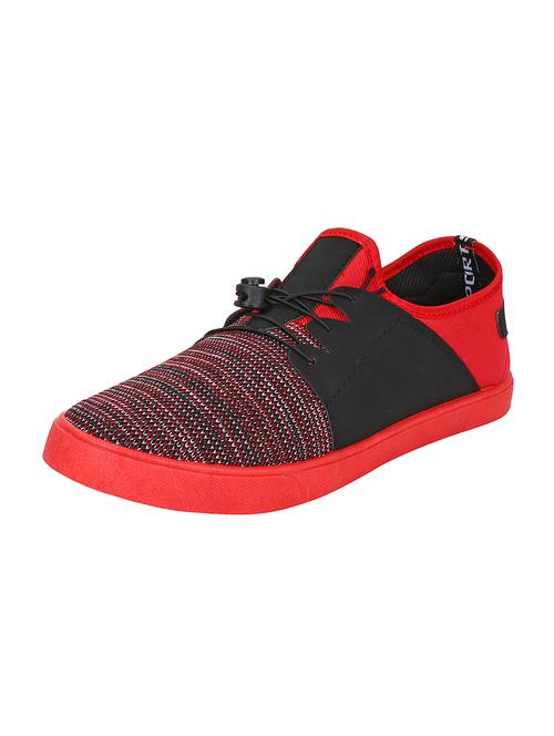 red fabric lace up sneakers - 16855510 - Very Small Image - 1