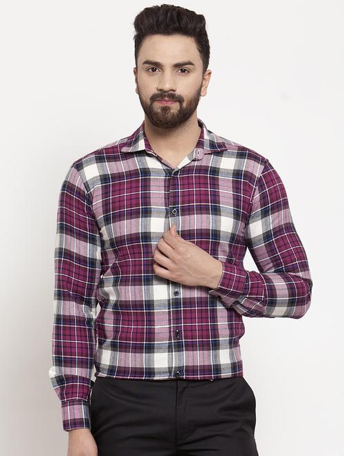 mens checks casual shirt - 16855898 - Very Small Image - 1