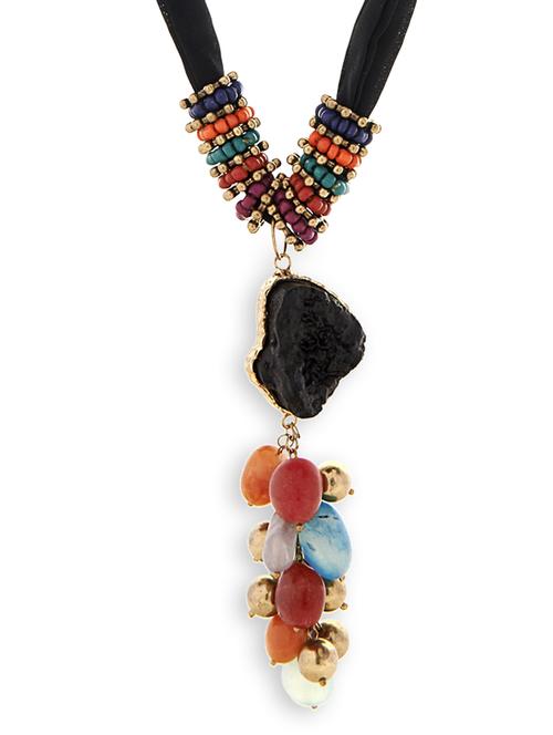 Stone Studded Neckpiece - 16857 - Very Small Image - 1