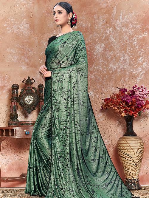 foil printed saree with blouse - 16857781 - Very Small Image - 1