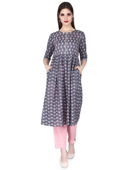 printed kurta pant set - 16858725 - Very Small Image - 1