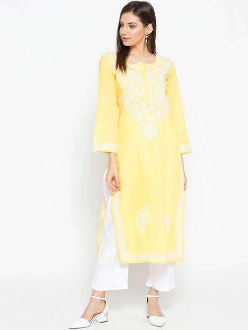 chikankari kurta palazzo set - 16861696 - Very Small Image - 1