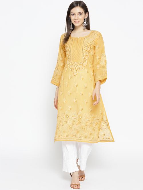 chikankari kurta palazzo set - 16861701 - Very Small Image - 1