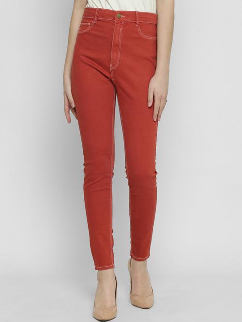 high rise solid jeans  - 16862328 - Very Small Image - 1