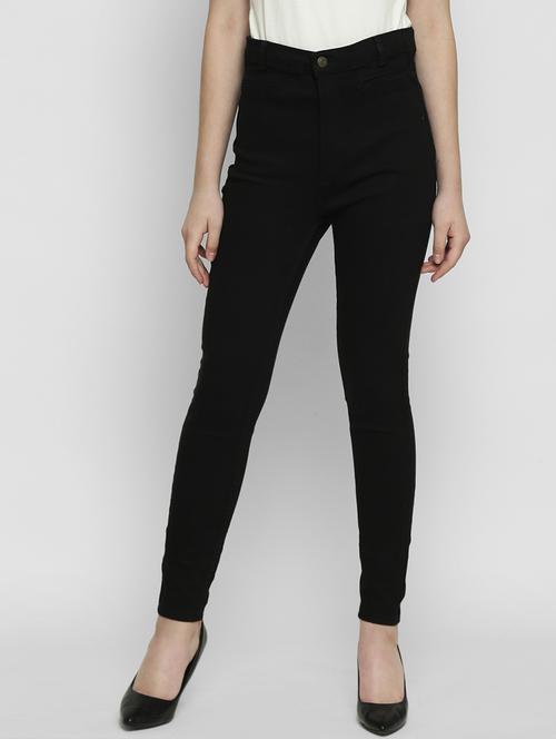 high rise solid jeans  - 16862333 - Very Small Image - 1