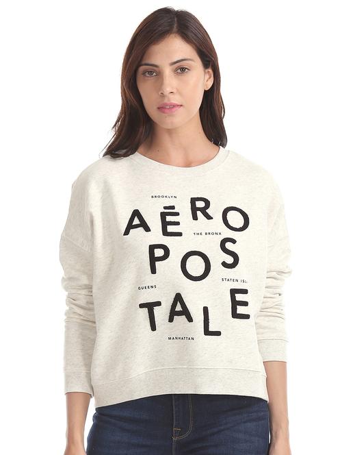 round neck embroidered sweatshirt  - 16862473 - Very Small Image - 1