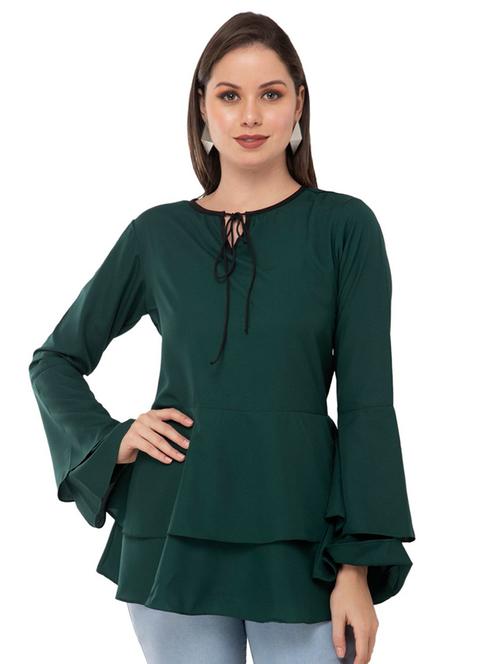 tie up neck bell sleeved top  - 16862566 - Very Small Image - 1