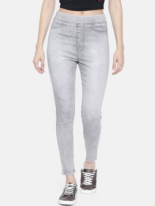 high rise solid jeggings - 16862624 - Very Small Image - 1