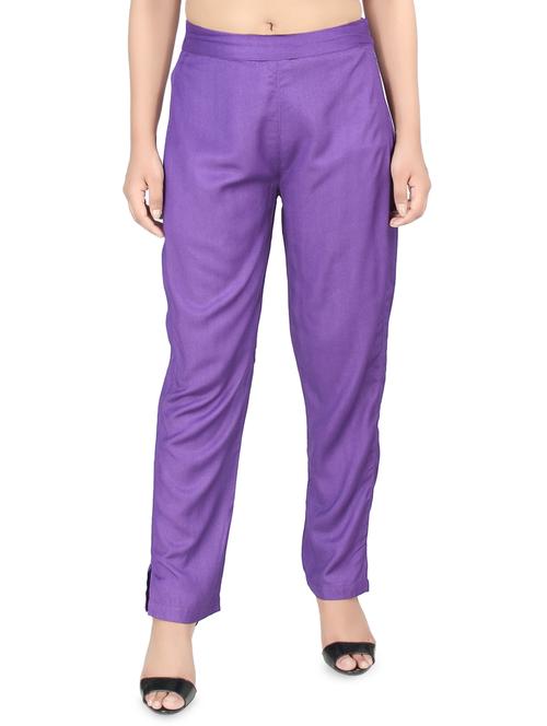 women solid high rise cigarette pants  - 16864615 - Very Small Image - 1
