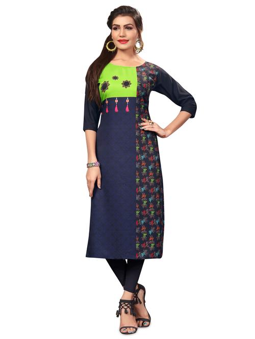women's straight kurta - 16864776 - Very Small Image - 1