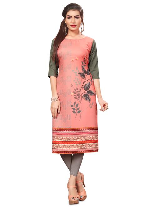 women's straight kurta - 16864778 - Very Small Image - 1