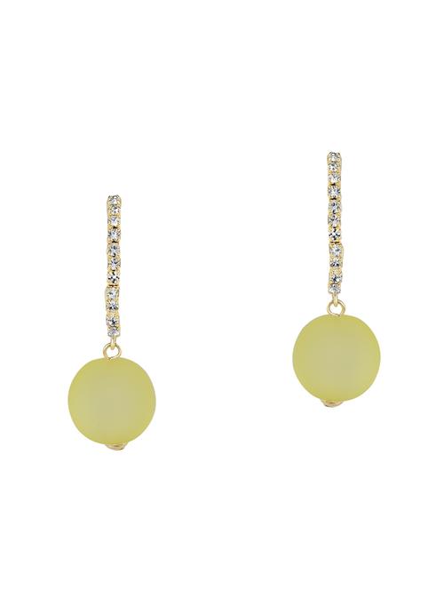 yellow metal drop earring - 16866245 - Very Small Image - 1