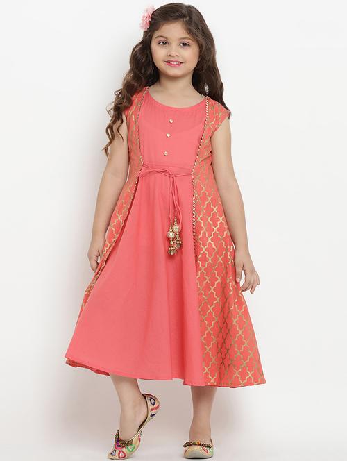 pink cotton frock - 16866441 - Very Small Image - 1
