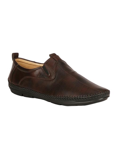 brown leatherette slipons - 16867217 - Very Small Image - 1
