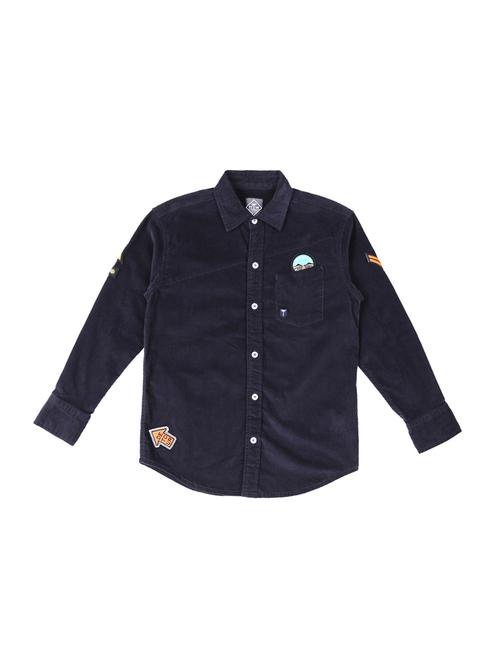 dark blue cotton shirt - 16867329 - Very Small Image - 1