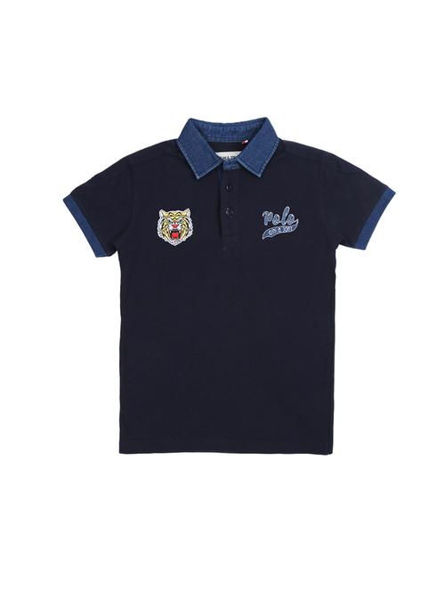 dark blue cotton tshirt - 16867413 - Very Small Image - 1