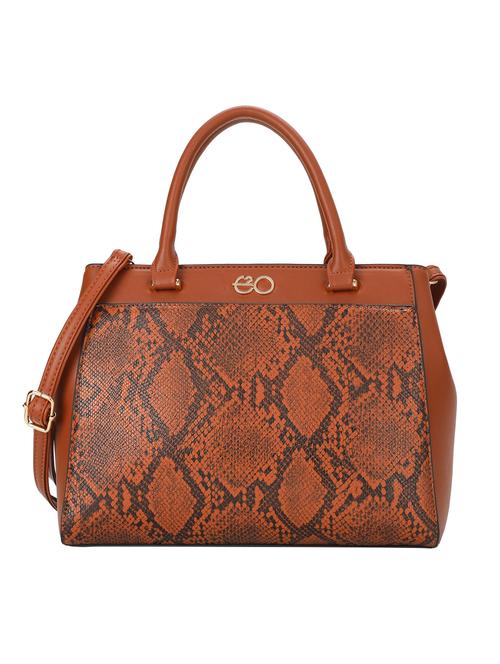 brown leatherette (pu) handbag - 16869275 - Very Small Image - 1