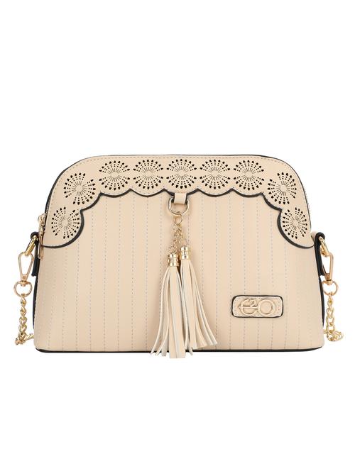 beige leatherette (pu) sling bag - 16869301 - Very Small Image - 1