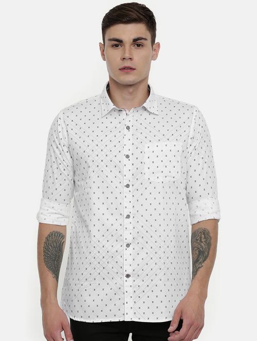 white printed casual shirt - 16869375 - Very Small Image - 1