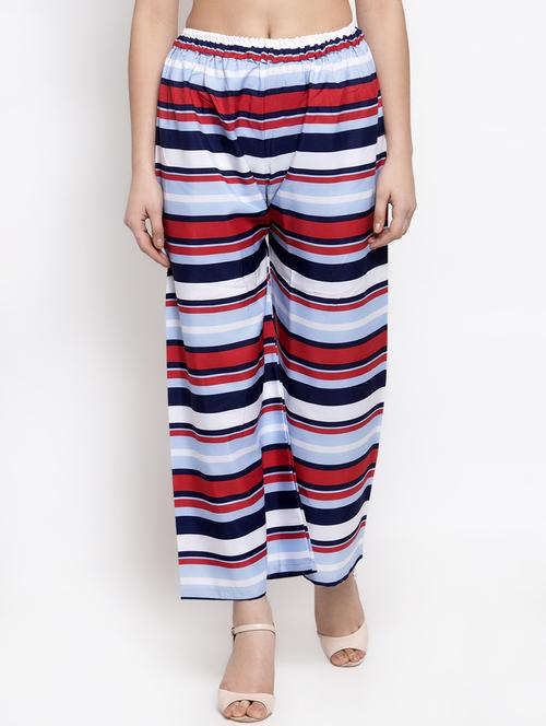 high rise striped palazzo  - 16869437 - Very Small Image - 1