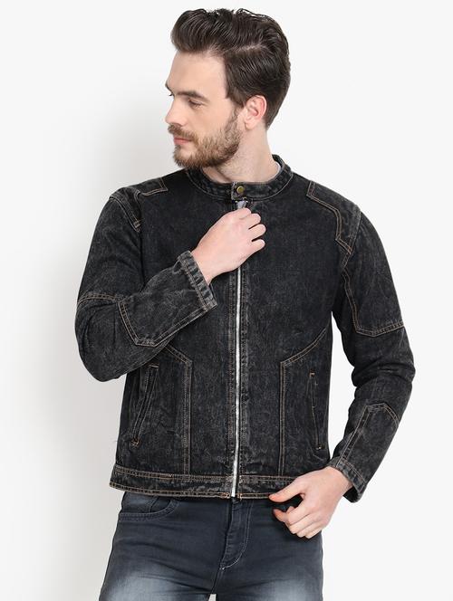 black washed denim jacket - 16869981 - Very Small Image - 1