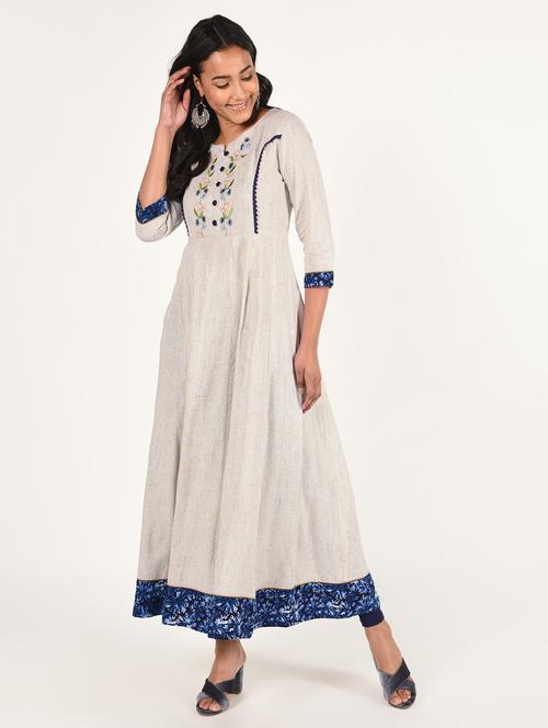 embroidered anarkali ethnic dress - 16870833 - Very Small Image - 1