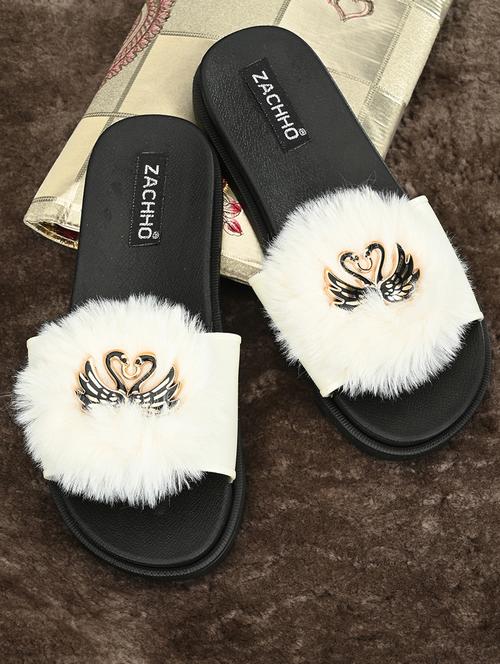 white slides flip flops - 16871707 - Very Small Image - 1