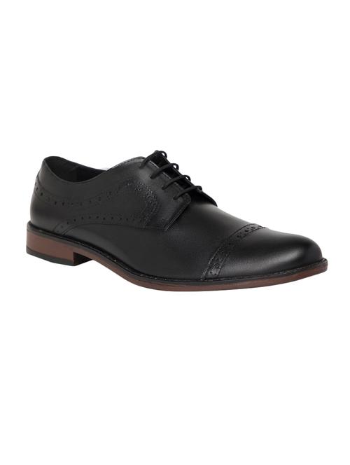 black leatherette lace-up derbys - 16872132 - Very Small Image - 1